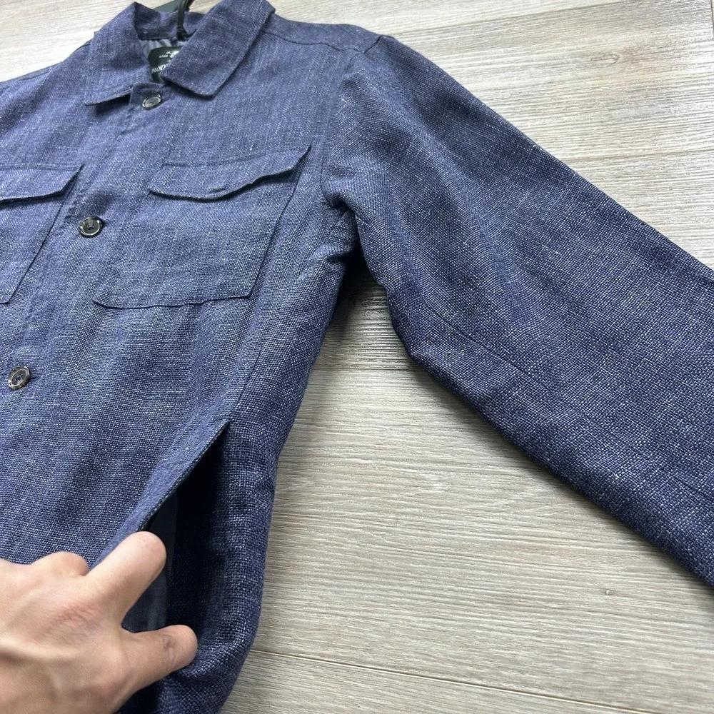 NWT Rodd & Gunn Small The Cascades Bluestone Linen Wool Blend Shirt‎ Jacket